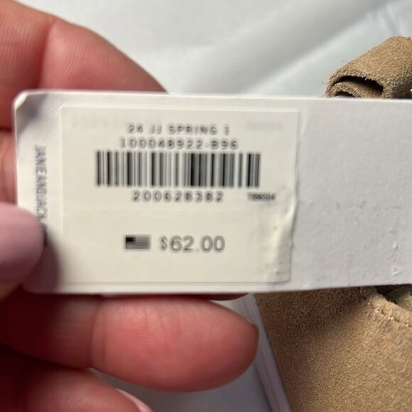 Janie and Jack 100048922 Boy Tan Suede Perforated Sneaker   NWT - Picture 7 of 9